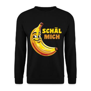 Bananen-Style: Lässig & Lecker - Unisex Pullover - Schwarz - Vorne - Alina (178cm) & Michal (187cm)