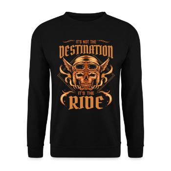 It's Not The Destination It's The Ride Biker - Unisex Pullover - Schwarz - Vorne - Alina (178cm) & Michal (187cm)