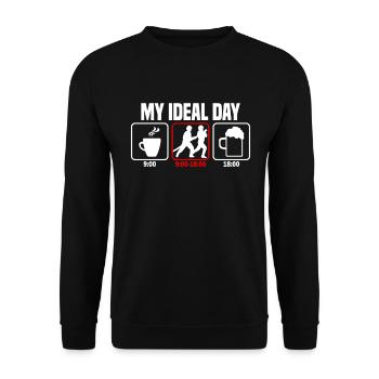 Ma journée parfaite pour les pompiers - Sweat-shirt Unisexe - noir - Devant - Alina (178cm) & Michal (187cm)