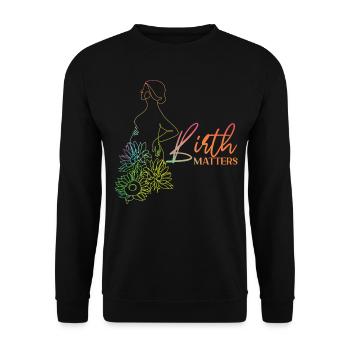 LD Labour And Delivery Nurse - Unisex Sweatshirt - black - Front - Alina (178cm) & Michal (187cm)