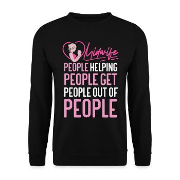 Nurse Midwife Birth Worker Midwife - Unisex Sweatshirt - black - Front - Alina (178cm) & Michal (187cm)
