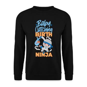 LD Labour And Delivery Nurse - Unisex Sweatshirt - black - Front - Alina (178cm) & Michal (187cm)