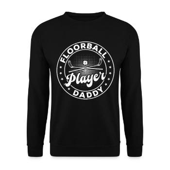 Floorball Player Daddy Floorball Game Floorball Da - Unisex Pullover - Schwarz - Vorne - Alina (178cm) & Michal (187cm)