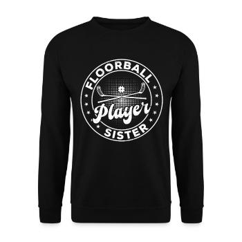 Joueur de floorball Soeur Jeu de floorball Floorball S - Sweat-shirt Unisexe - noir - Devant - Alina (178cm) & Michal (187cm)
