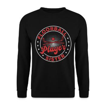 Soeur de joueuse de floorball Unihockey Soeur de floorball - Sweat-shirt Unisexe - noir - Devant - Alina (178cm) & Michal (187cm)