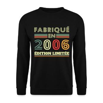 Fabriqué En 2006 Édition Limitée - Sweat-shirt Unisexe - noir - Devant - Alina (178cm) & Michal (187cm)