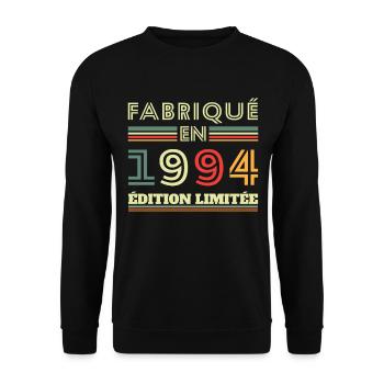Fabriqué En 1994 Édition Limitée - Sweat-shirt Unisexe - noir - Devant - Alina (178cm) & Michal (187cm)