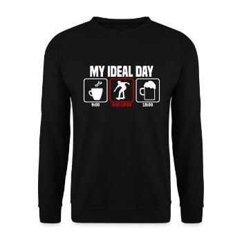 My Perfect Day Skating Skater - Unisex Sweatshirt - black - Front - Alina (178cm) & Michal (187cm)