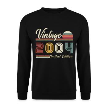 Original 2004 Vintage 20th Anniversary Gift - Unisex Sweatshirt - black - Front - Alina (178cm) & Michal (187cm)