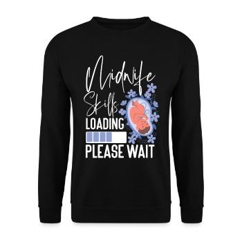 Nurse Midwife Birth Worker Student - Unisex Sweatshirt - black - Front - Alina (178cm) & Michal (187cm)
