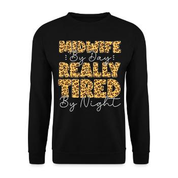 Nurse Midwife Birth Worker Midwife - Unisex Sweatshirt - black - Front - Alina (178cm) & Michal (187cm)