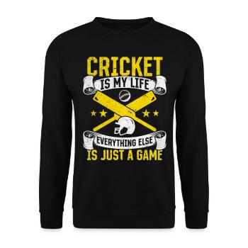 Le cricket est ma vie, tout le reste n’est qu’un jeu - Sweat-shirt Unisexe - noir - Devant - Alina (178cm) & Michal (187cm)