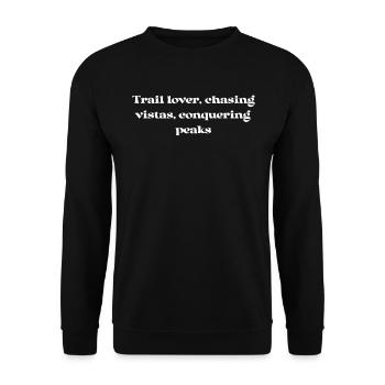 Randonnée - Amoureux des sentiers, à la poursuite des panoramas, à la conquête - Sweat-shirt Unisexe - noir - Devant - Alina (178cm) & Michal (187cm)