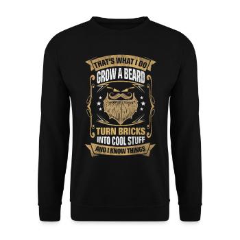 Bricks Into Cool Things Bricklayer - Unisex Sweatshirt - black - Front - Alina (178cm) & Michal (187cm)
