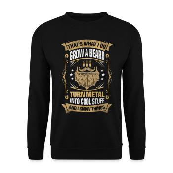 Metal Into Cool Things Gunsmith - Unisex Sweatshirt - black - Front - Alina (178cm) & Michal (187cm)