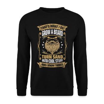 Sand Into Cool Things Glassblower - Unisex Sweatshirt - black - Front - Alina (178cm) & Michal (187cm)