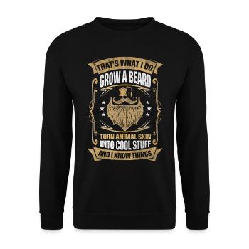 Animal Skin Into Cool Things Leatherworker - Unisex Sweatshirt - black - Front - Alina (178cm) & Michal (187cm)