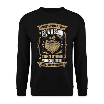 Stone Into Cool Things Stone Mason - Unisex Pullover - Schwarz - Vorne - Alina (178cm) & Michal (187cm)