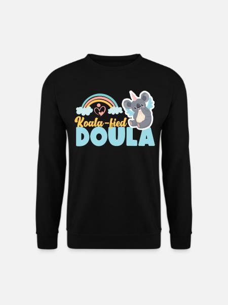 Doula accoucheuse Koala - Sweat-shirt Unisexe - noir