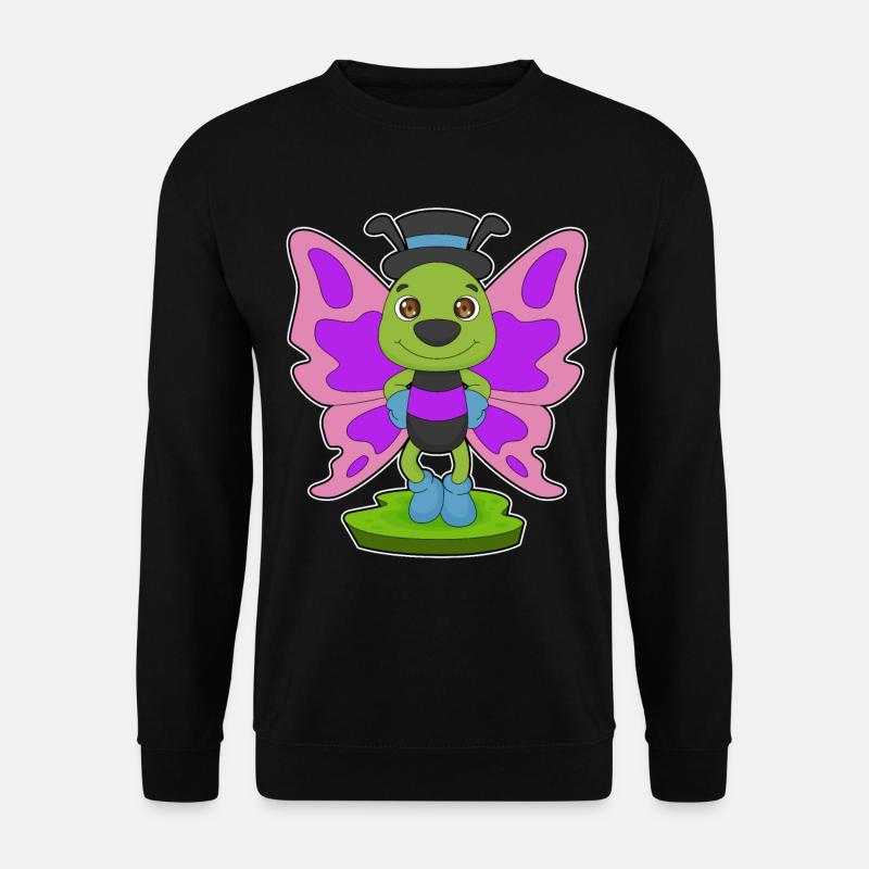 Butterfly Hat - Unisex Sweatshirt - black
