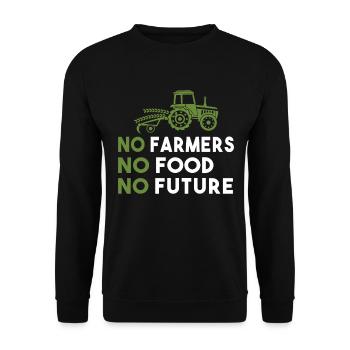 Démo de l’agriculteur Pas d’agriculteurs Pas de nourriture Pas d’avenir Agriculteur - Sweat-shirt Unisexe - noir - Devant - Alina (178cm) & Michal (187cm)