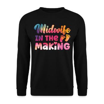 Nurse Midwife Birth Worker Student - Unisex Sweatshirt - black - Front - Alina (178cm) & Michal (187cm)