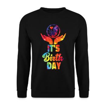 LD Labour And Delivery Nurse - Unisex Sweatshirt - black - Front - Alina (178cm) & Michal (187cm)