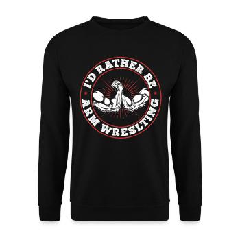 Bras de fer - Je préfère être un bras de fer - Sweat-shirt Unisexe - noir - Devant - Alina (178cm) & Michal (187cm)