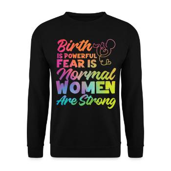 LD Labour And Delivery Nurse - Unisex Sweatshirt - black - Front - Alina (178cm) & Michal (187cm)