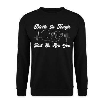 LD Labour And Delivery Nurse - Unisex Sweatshirt - black - Front - Alina (178cm) & Michal (187cm)