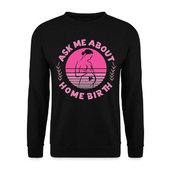 Infirmière spécialisée dans le travail et l’accouchement - Sweat-shirt Unisexe - noir - Devant - Alina (178cm) & Michal (187cm)