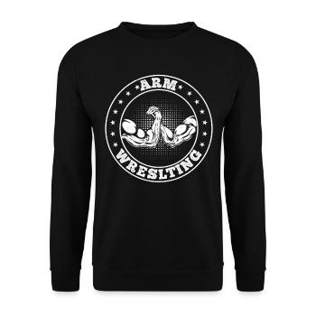 Bras de fer Bras de fer Bras de fer - Sweat-shirt Unisexe - noir - Devant - Alina (178cm) & Michal (187cm)