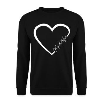 Infirmière Sage-Femme Accoucheuse Coeur - Sweat-shirt Unisexe - noir - Devant - Alina (178cm) & Michal (187cm)