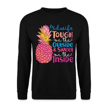 Nurse Midwife Birth Worker - Unisex Sweatshirt - black - Front - Alina (178cm) & Michal (187cm)