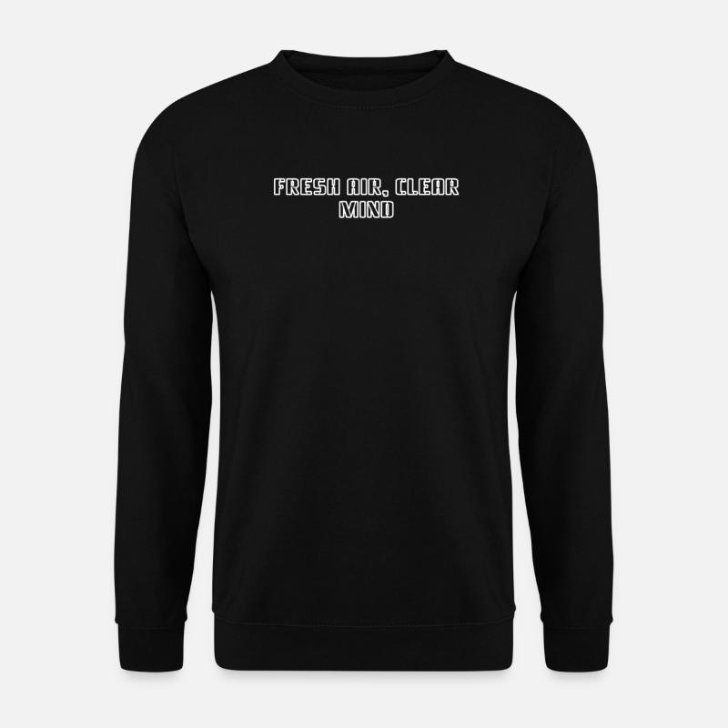 Hiking - Fresh Air, Clear Mind - Unisex Sweatshirt - black