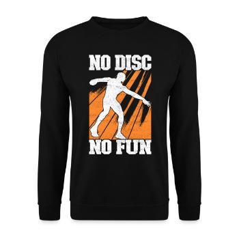 Diskuswerfer Diskuswerfen - Unisex Pullover - Schwarz - Vorne - Alina (178cm) & Michal (187cm)
