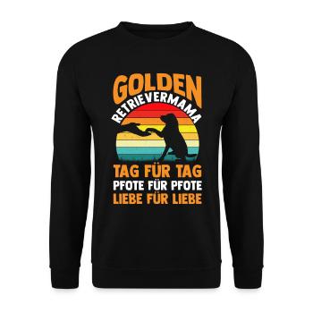 Dog Mom Mistress Dog Golden Retriever - Unisex Sweatshirt - black - Front - Alina (178cm) & Michal (187cm)
