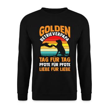 Dog Daddy Master Dog Golden Retriever - Sweat-shirt Unisexe - noir - Devant - Alina (178cm) & Michal (187cm)