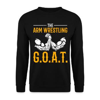 The Arm Wrestling G.O.A.T. - Unisex Pullover - Schwarz - Vorne - Alina (178cm) & Michal (187cm)