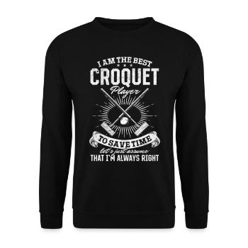 Je suis le meilleur joueur de croquet - Sweat-shirt Unisexe - noir - Devant - Alina (178cm) & Michal (187cm)