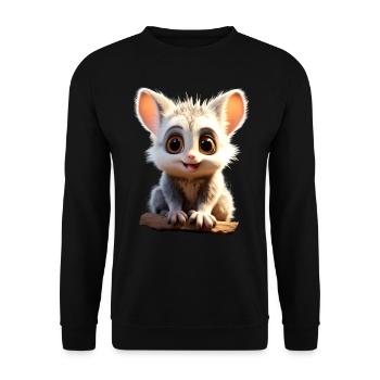 Galago Bush Bébé Singe Galagos Singe Mignon Galago - Sweat-shirt Unisexe - noir - Devant - Alina (178cm) & Michal (187cm)