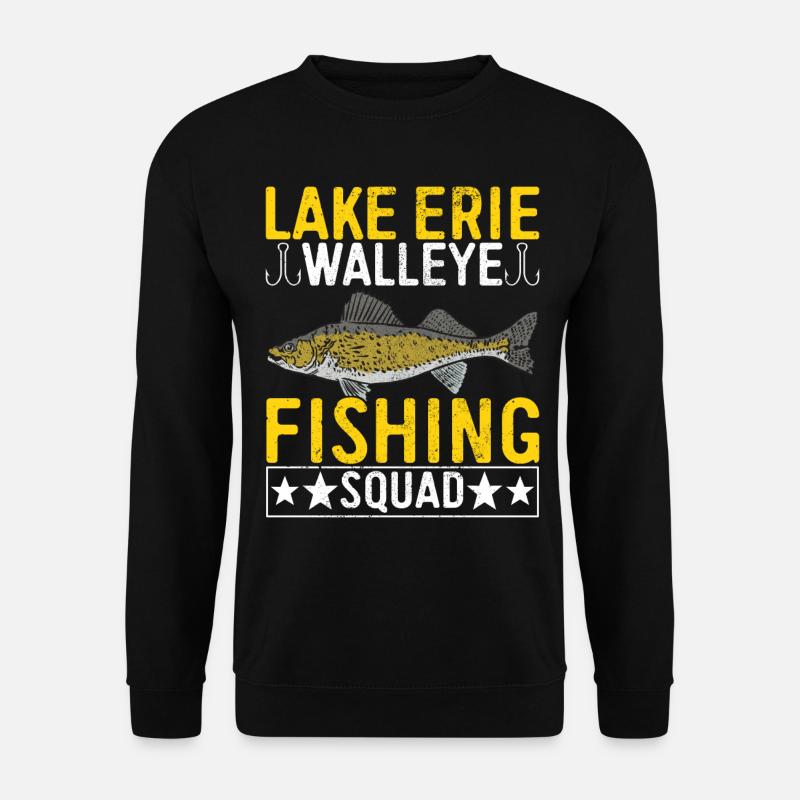 Walleye Fishing Angler - Unisex Pullover - Schwarz