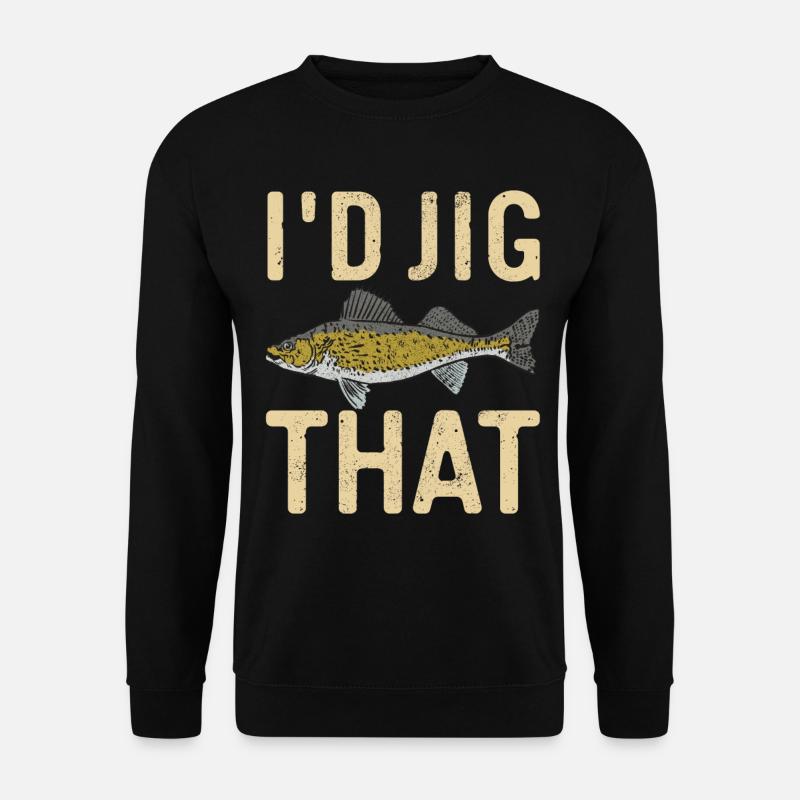 Walleye Fishing Angler - Unisex Pullover - Schwarz