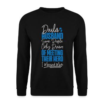 Doula Travailleuse à la naissance Mari Femme - Sweat-shirt Unisexe - noir - Devant - Alina (178cm) & Michal (187cm)