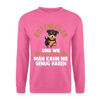 Hund Rottweiler - Unisex Pullover - Pink - Vorne