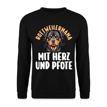 Dog Rottweiler Mom Dog Mom Mom Rottweiler - Unisex Sweatshirt - black - Front - Alina (178cm) & Michal (187cm)