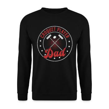 Jeu de croquet Croquet Daddy - Papa joueur de croquet - Sweat-shirt Unisexe - noir - Devant - Alina (178cm) & Michal (187cm)