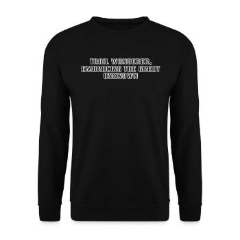 Randonnée - Trail wanderer, embrassant le grand - Sweat-shirt Unisexe - noir - Devant - Alina (178cm) & Michal (187cm)