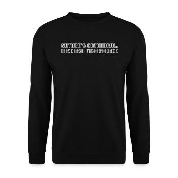 Wandern - Nature's cathedral, hike and find - Unisex Pullover - Schwarz - Vorne - Alina (178cm) & Michal (187cm)