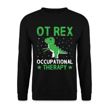 Ot Rex Ergothérapie Paléontologie des dinosaures - Sweat-shirt Unisexe - noir - Devant - Alina (178cm) & Michal (187cm)